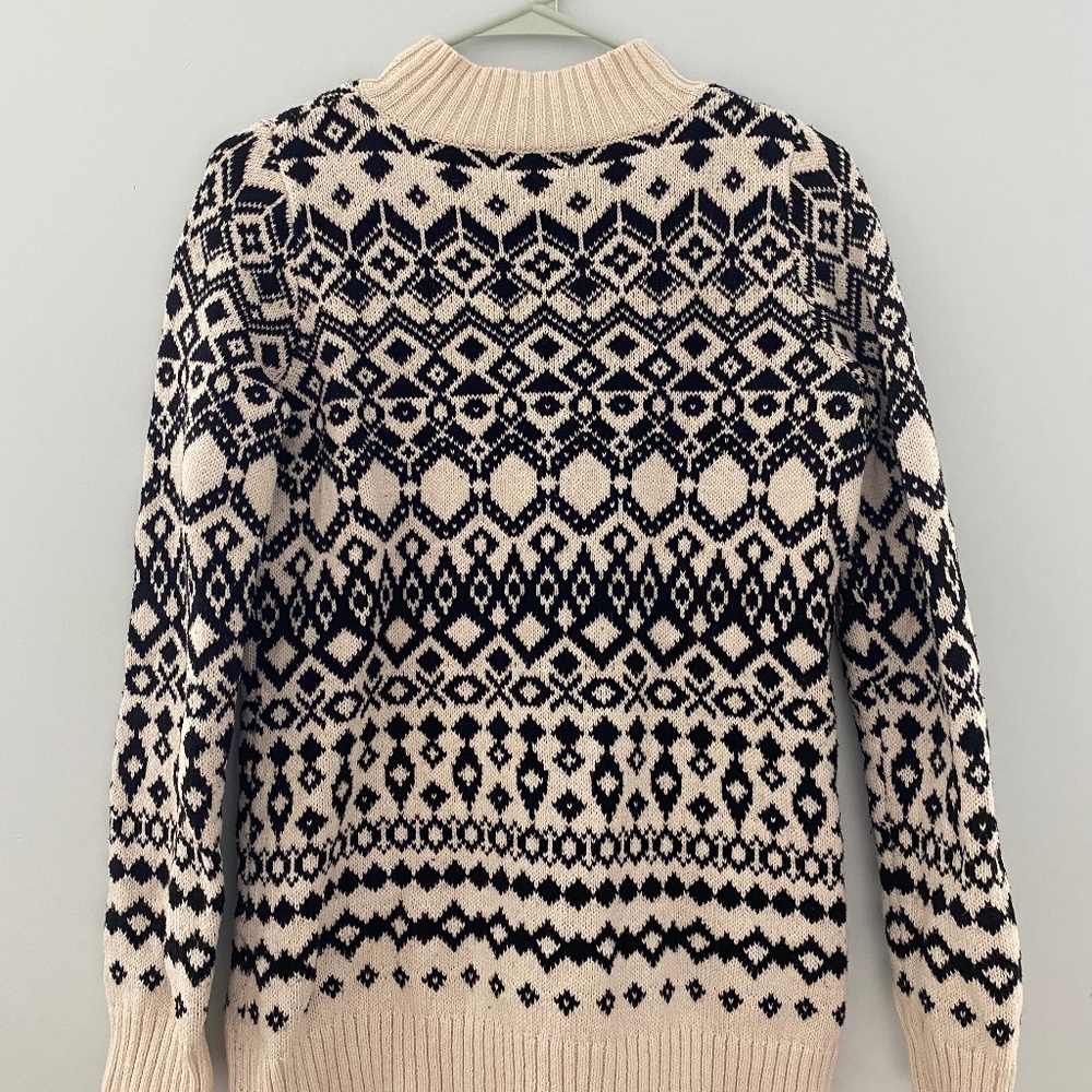 Black and white knit sweater
